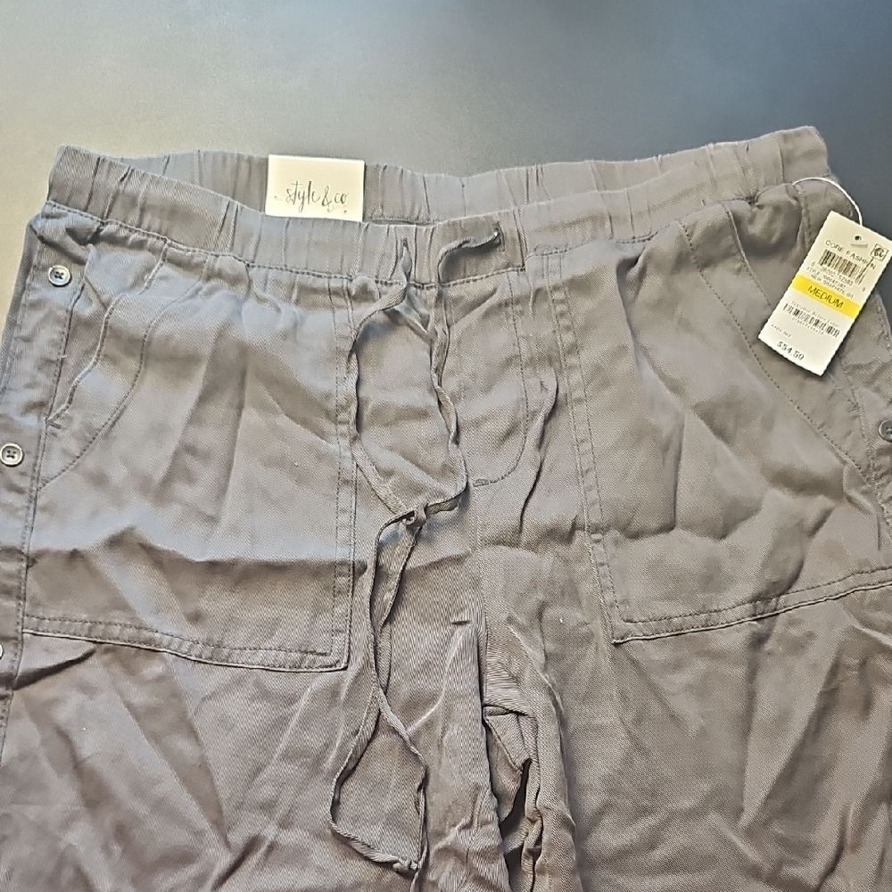 Gray Drawstring Jogger Pants